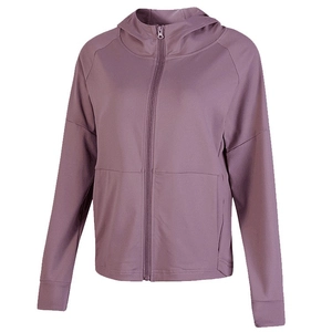 Damen Casual Sport Kapuzenjacke Full Zip Langarm Locker Fitness Yoga Top Schnelltrocknend Sportbekleidung Mantel
