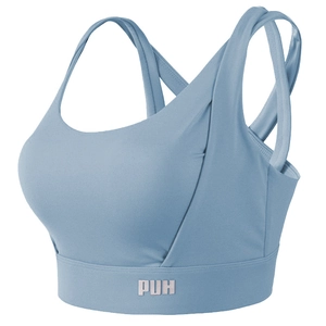 Soutien-gorge de sport antichoc bleu brume avec large bande élastique pour le fitness