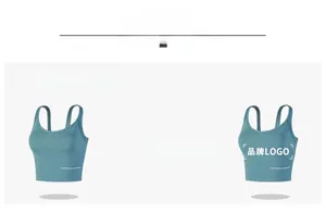 Détails du soutien-gorge de sport à fort impact avec mesh et impression de logo