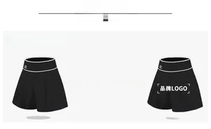 Detail showing high waist fitness shorts with custom logo placement for yoga and running