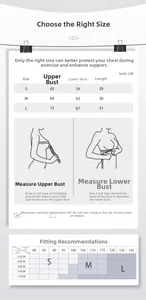 Guide des tailles et conseils de lavage pour soutien-gorge de sport avec mesures précises