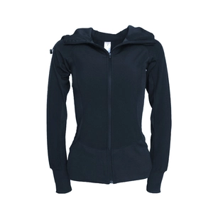 Veste à Capuche de Sport pour Femme Coupe Ajustée Séchage Rapide Respirant Fermeture Éclair Intégrale Haut Athlétique avec Passants Pouce Sweatshirt de Course