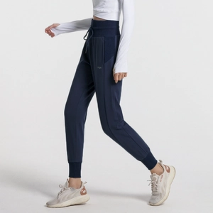 Women High Waist Jogger Sweatpants Casual Cotton Blend Drawstring Loose Fitness Running Sports Pants With Pockets