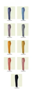 Auswahl an hochtaillierten nahtlosen Yoga-Leggings in neun Farben für das Fitnesstraining