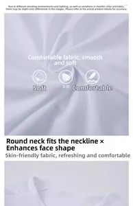 Dettaglio del tessuto modal bianco che mostra la texture morbida e il collo rotondo