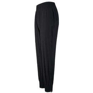 Pantalon de jogging noir pour femme avec taille élastique et zips aux chevilles