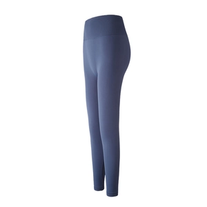 Legging de yoga taille haute bleu foncé avec contrôle du ventre pour le fitness