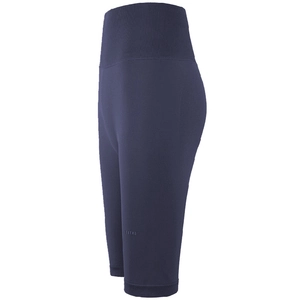 Short de yoga taille haute pour femme en bleu marine avec tissu élastique et séchage rapide