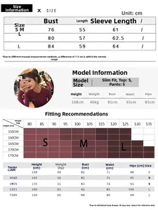 Size chart for women's slim fit sports long sleeve tee with detailed body measurements