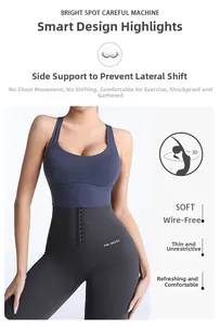 Dettaglio reggiseno sportivo e leggings con chiusura a gancetti per controllo addome