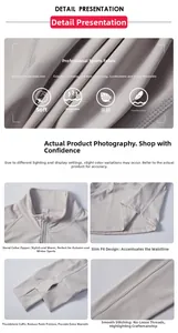 Detail of slim-fit yoga jacket showing stand collar zipper and thumbhole cuffs design