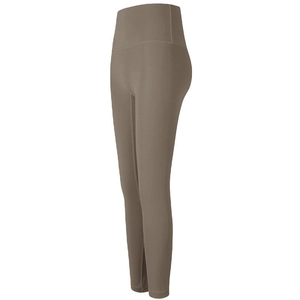 Legging de yoga sans couture taille haute pour femme en kaki foncé pour le fitness