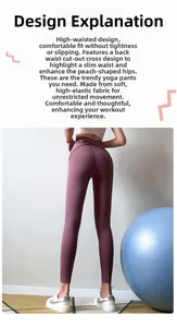 Détail du legging de yoga taille haute avec découpe croisée design sur le dos