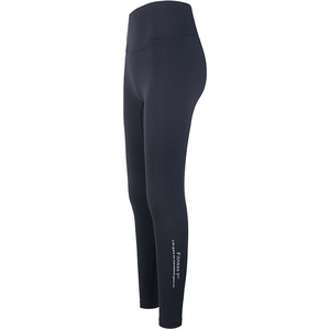 Legging de yoga noir à taille haute avec slogan fitness et contrôle du ventre