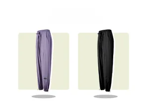 Détails du pantalon de jogging taille haute avec cordon et bas de jambe ajustable