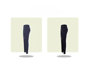 Detail der High-Waist Yoga-Leggings mit Mesh-Patchwork und geometrischen Ausschnitten