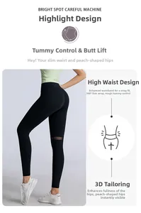 Detail der High-Waist-Yogaleggings mit atmungsaktiven Mesh-Einsätzen und 3D-Konturnähten