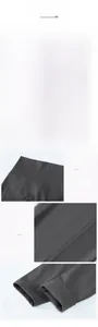 Détails de la doublure polaire grise et taille haute du pantalon de yoga hiver