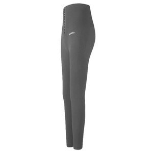 Legging de yoga gris foncé taille haute avec boucles latérales pour gainer la taille