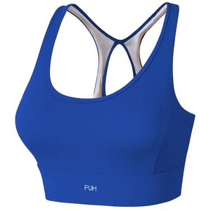 Soutien-gorge de sport bleu roi à dos nageur avec large bande et doublure respirante
