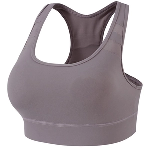 Women's Seamless Sports Bra High Impact Shockproof Push Up Racerback Mesh Running Yoga Activewear Bra Tank Top