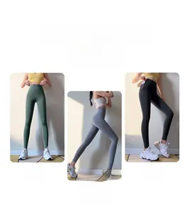 Breathable high-waist yoga leggings with side pockets and laser-cut holes in three colors