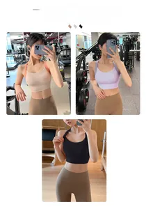 Comparaison détaillée de soutiens-gorge de sport beige, violet et noir à haut maintien