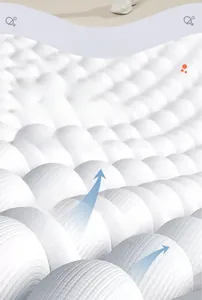 Dettaglio macro del tessuto a nido d'ape 3D traspirante con struttura a rete 3D