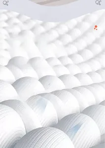 Macro shot of 3D breathable honeycomb mesh fabric used for sports shorts padding