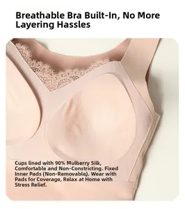 Détail de la doublure en soie et du bonnet respirant fixe sur ce caraco sans couture