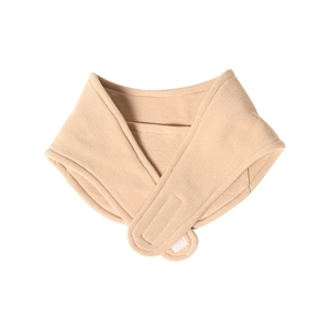 Cache-cou en soie de mûrier beige avec fermeture réglable pour protection hivernale
