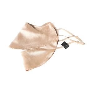 Masque de protection solaire en soie de mûrier 100% champagne avec cache-cou et boucles réglables