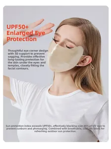 Masque solaire en soie de mûrier avec protection UPF50+ et couverture des yeux