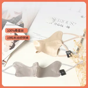 Silk nose mask for protection with 100% pure mulberry silk and adjustable straps