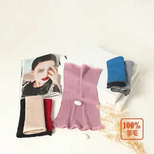 Slim fit 100% fine wool waist warmer for autumn thermal protection in various colors