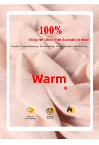 Détail du tissu en laine d'Australie rose 100% superfine avec une densité de 160g