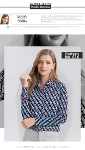 Detail view of blue and pink geometric diamond pattern on silk long sleeve shirt