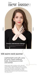 Detail eines rosa Seidenschals mit Durchsteckdesign und Füllung aus 100% Maulbeerseide