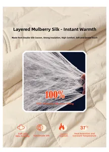 Detailansicht der gesteppten Thermojacke mit Füllung aus 100% natürlicher Maulbeerseide