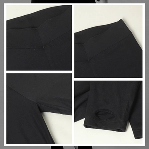Damen Seiden Thermo-Leggings mit Daumenlöchern und hohem Bund für den Winter