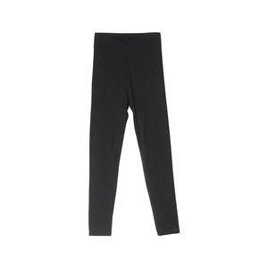 Damen Thermo-Leggings in Schwarz mit hoher V-Taille und echter Seidenfüllung für Winter