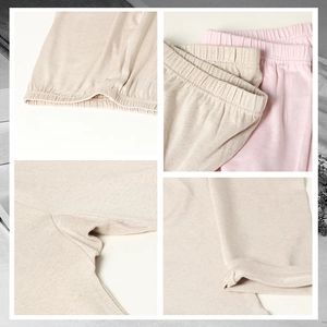 Silk thermal leggings for women with high elasticity waist and soft knit texture