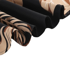 Macro detail of high-quality vintage leopard print fabric with soft draped texture