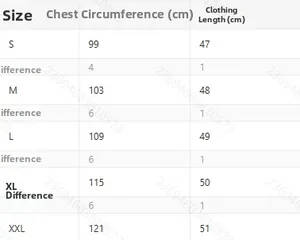 Size chart showing bust and length measurements for the casual plaid jacket in S-XXL