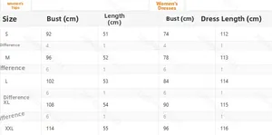 Detailed size chart for French style jacket and dress set including S to XXL dimensions