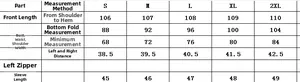 Detailed size guide table for women's long sleeve bow dress from S to 2XL sizes