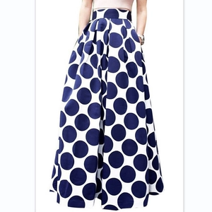 Jupe Midi à Pois Vintage pour Femmes Taille Haute Ligne A en Satin Rétro Jupe Bouffante pour Fête Quotidien