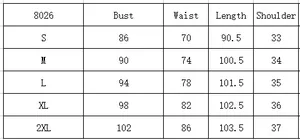 Size chart for pink plaid sleeveless vintage dress showing bust, waist and length measures