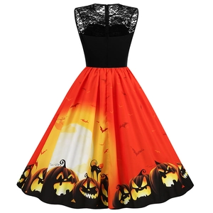 Detail of Halloween dress back featuring black lace stitching and hidden zipper closure