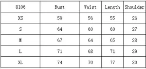 Detailed size chart for girls sleeveless vintage dress including bust and waist measurements